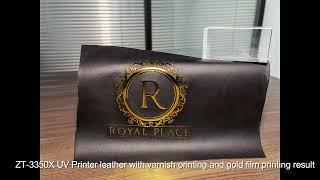 A3 UV leather printing with gold film uv flatbed printer