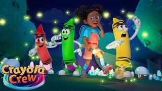 Magic Forest Camping with Giggling Fireflies! | Crayola Crew | Fun Imagination Cartoons for Kids