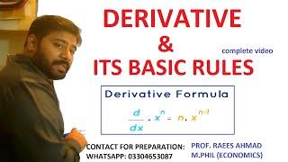 Derivatives And Its Basic Rules || Power, product, quotient rules