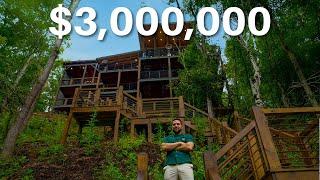 INSIDE A $3,000,000 LOG MANSION IN BLUE RIDGE GEORGIA!