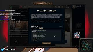 Hashinshin gets banned for flaming