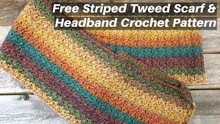 Make Easy Tweed Scarf and Headband Crochet Pattern Mandala Yarn 1080p