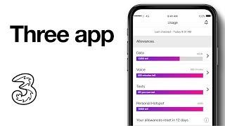 Three app | Check allowance: Top-up: Live Chat | Three (2019)