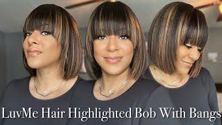 LuvMe Hair Highlighted Layered Bob With Bangs | My New Favorite Wig