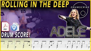 Rolling in the Deep - Adele | DRUM SCORE Sheet Music Play-Along | DRUMSCRIBE