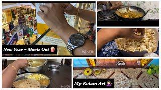 Vlog 71 || A movie on New Year Eve || Weekday busy routine ‍️ || Kiruthigai Pooja #vlog