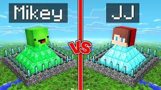 Mikey's Emerald Base Pyramid vs. JJ's Diamond Pyramid in Minecraft ! (Maizen)