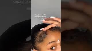 Edges tutorial for natural hair|| Tiktok@itslianna.s