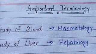 Important Terminology // Important Terminologies used in science