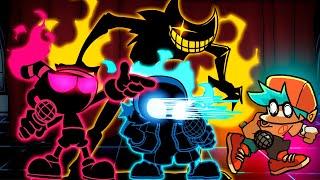 NIGHTMARE CUPHEAD, SANS, BENDY, ALSO SANES AND GOOSE VS BOTPLAY ► Friday Night Funkin' Indie Cross