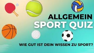 Sport Quiz | SCHAFFT DU ES DIESE 15 FRAGEN ZUM THEMA SPORT ZU BEANTWORTEN? | Fußball Tennis Olympia