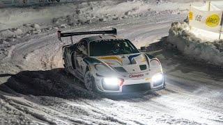 New Porsche 935 drifting in snow!