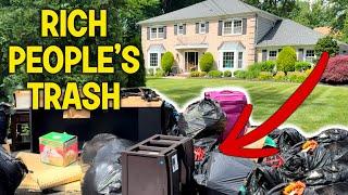 We found DESIGNER BAGS Garbage Picking This Rich Neighborhood! Crazy Finds in the Trash