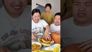 婆婆神操作！让整蛊老公自食其果 #food #挑食 #funny #mukbang #搞笑 #cooking #eating #美食 #eat