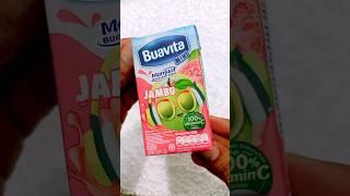 hunting minuman buavita mini rasa jambu dalam butiran Styrofoam #jajanan #eskrim #milk #snacks