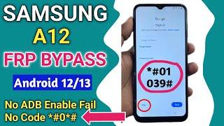 Samsung A12 [A127F] FRP Bypass | A12 Frp Android 12/13 Google Account Remove New Method 2024