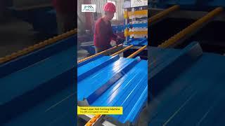 Three layer roof roll forming machine | metal roofing machine