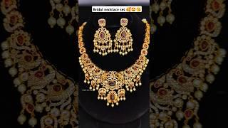 Bridal necklace set design  || #youtubeshorts #jewelry #trending #shortvideo #shorts #short