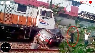 MOST SHOCKING Luckiest People Man Escaped Death From The Train Tracks!