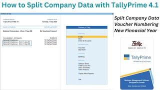 Split Company Data TallyPrime 4 1 by Unique Computers