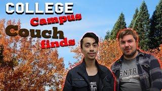 THE LEGENDARY CONCRETE COUCH!! | College Campus Couch Finds