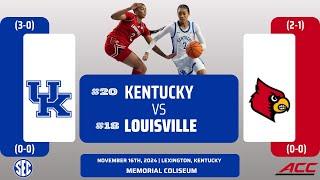 No. 20 Kentucky vs No. 18 Louisville | NCAA Women's Basketball | 11.16.24