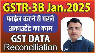 GSTR 3B January 2025 live| Accountant GST Work in Feb 2025 | GSTR 3B  Jan GST Return Filing Process