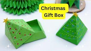 DIY MINI PAPER Christmas GIFT BOX / Paper Craft / Easy Origami  Gift Box DIY / Gift Ideas #christmas