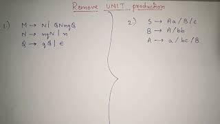 How to remove unit productions from Context Free Grammar in TOC | Eliminate unit productions in CFG