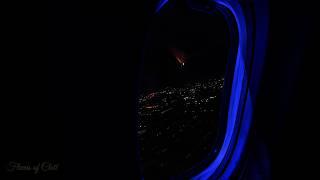 Dark REAL Night Flight White Noise Ambience | Takeoff & Landing | Flight Attendant | Call Ding | Zen