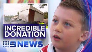 Young boy goes above and beyond for bushfire victim | Nine News Australia