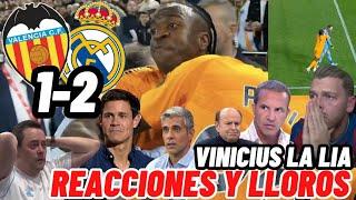  MEJORES REACCIONES Y LLOROS AL VALENCIA 1 REAL MADRID 2 - VINICIUS EXPULSADO POR AGRESIÓN