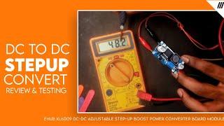 Dc to Dc stepup converter module | Testing & Review _ 3.6 v to 45 v converter _