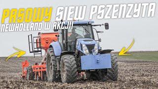  PASOWY SIEW PSZENŻYTA 2023  NO-TILLER  GR BERGIEL  NEWHOLLAND T7.235  METODA STRIP-TILL 