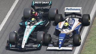 Lewis Hamilton vs Ayrton Senna | 2024 Mercedes W15 vs 1994 Williams FW16 at Monza