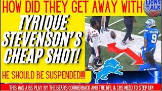 CHICAGO BEAR'S CB TYRIQUE STEVENSON SHOULD BE SUSPENDED FOR THIS! DET. LIONS JMO THANKSGIVING TRIP