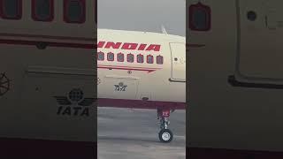 Landing #Airindia express #aviation #airbus #apron park #Airport short video #flight mode