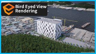 Sketchup Modeling + Enscape Rendering l Bird Eyed View Time Lapse