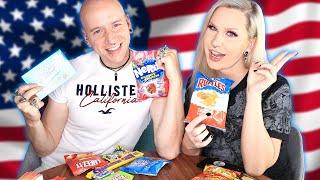 Brits Try American Candy & Snacks (Live Edition) | Extra Roly & Luxeria