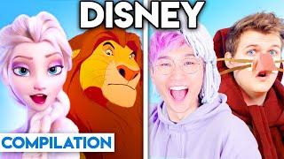 DISNEY WITH ZERO BUDGET! (FROZEN, MULAN, ALADDIN, LION KING & MORE BEST OF LANKYBOX COMPILATION)