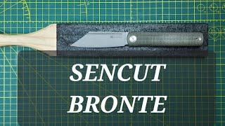 SENCUT BRONTE Front Flipper Green Micarta 9CR18MOV, Light weight front flipper, excellent ACTION!