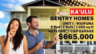  New Ka'ulu Town Homes For Sale | Tour Ka'ulu Gentry Homes | Unit 1 Floor Plan in Kapolei, Hawaii