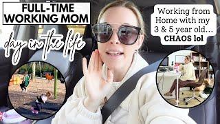 DITL Working full-time w/my 3 & 5 year old kids AT HOME | Working Mom Vlog | Amanda Fadul