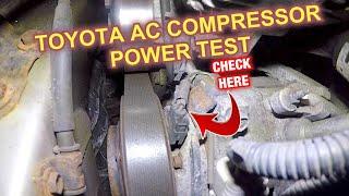 Toyota AC compressor dont work How to check power to AC compressor