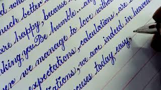 super neat cursive handwriting ever | cle an English handwriting | cursive writing