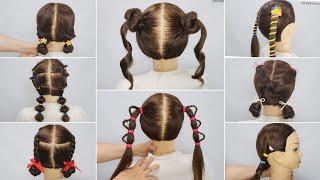 Flower 0415 Channel's 8  Pigtails Collection! HairStyle for baby girl! School Hair Don't Worry!