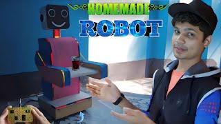 School Science Project how to make Homemade ROBOT using cardboard Very easy remote control