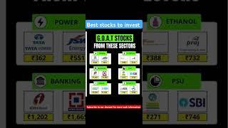 Best stocks to invest in different sectors #shorts #beststocks #nifty50 #dividendincome #swapnil