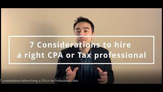 How to hire a CPA or Tax Professional