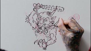 Dansin's Oni Demon Drawing Tutorial | Tattoodo | Art Class